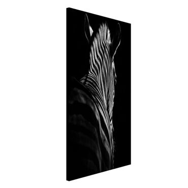 Lavagna magnetica - Scuro silhouette zebra - Formato verticale 4:3