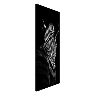 Lavagna magnetica - Scuro silhouette zebra - Panorama formato verticale