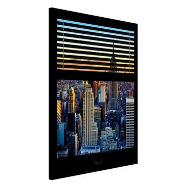 Lavagna magnetica - Window Blinds Sunrise New York - Formato verticale