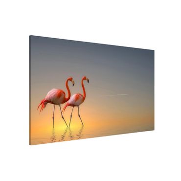 Lavagna magnetica - Flamingo Love - Formato orizzontale 3:2