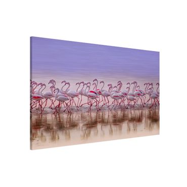 Lavagna magnetica - Flamingo partito - Formato orizzontale 3:2