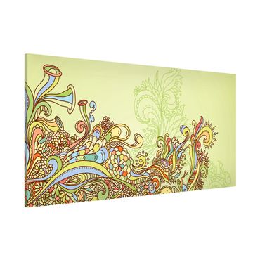 Lavagna magnetica - Floral Illustration - Panorama formato orizzontale