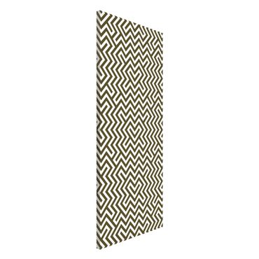 Lavagna magnetica - Geometric Design Brown - Panorama formato verticale