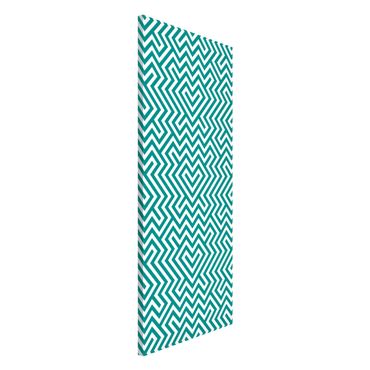 Lavagna magnetica - Geometric Design Mint - Panorama formato verticale