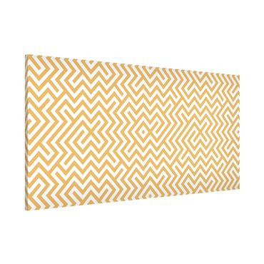 Lavagna magnetica - Geometric Pattern Design Yellow - Panorama formato orizzontale