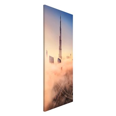 Lavagna magnetica - Heavenly skyline di Dubai - Panorama formato verticale