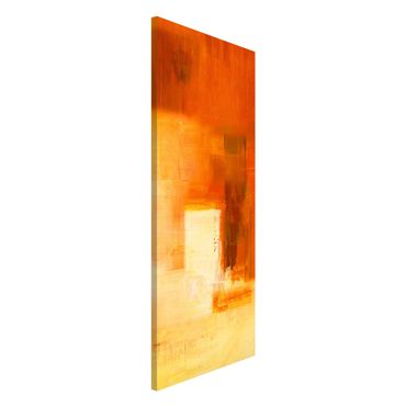 Lavagna magnetica - Petra Schüßler - Composition In Orange And Brown 03 - Panorama formato verticale