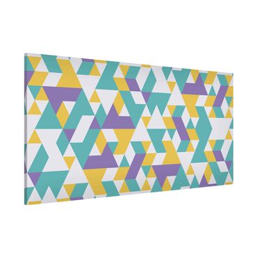 Lavagna magnetica - No.RY33 Lilac Triangles - Panorama formato orizzontale