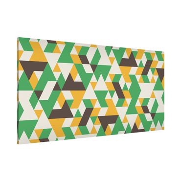 Lavagna magnetica - No.RY34 Green Triangles - Panorama formato orizzontale