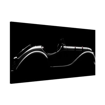 Lavagna magnetica - Auto d'epoca silhouette - Panorama formato orizzontale