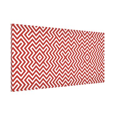 Lavagna magnetica - Red Geometric Stripe Pattern - Panorama formato orizzontale