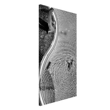 Lavagna magnetica - Piscina In Bianco e nero - Formato verticale 4:3