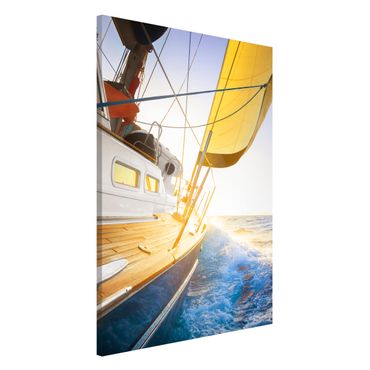 Lavagna magnetica - Sailboat On Blue Sea In Sunshine - Formato verticale