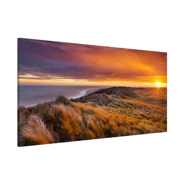 Lavagna magnetica - Sunrise On The Beach On Sylt - Panorama formato orizzontale