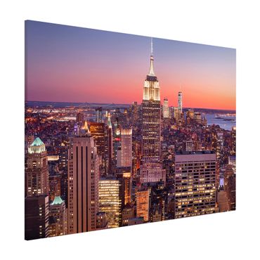 Lavagna magnetica - Sunset Manhattan New York City - Formato orizzontale 3:4