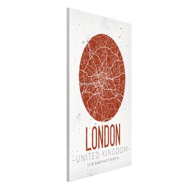 Lavagna magnetica - London City Map - Retro - Formato verticale 4:3