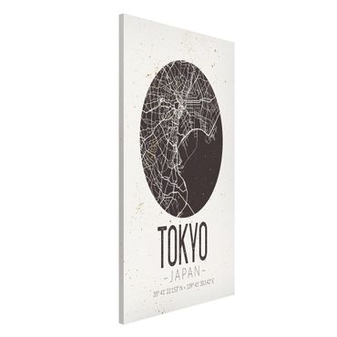 Lavagna magnetica - Tokyo City Map - Retro - Formato verticale 4:3