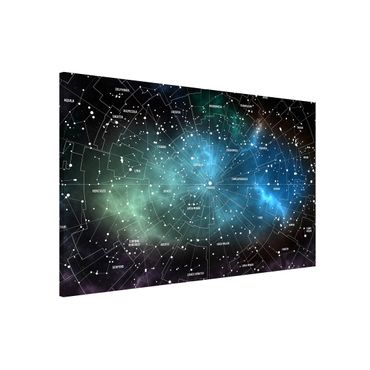 Lavagna magnetica - Constellations Map Galaxy Fog - Panorama formato orizzontale