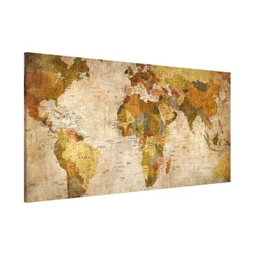 Lavagna magnetica - Map Of The World - Panorama formato orizzontale