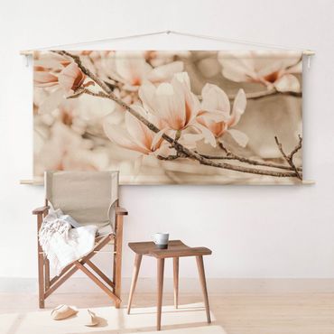 Arazzo da parete - Ramo di magnolia in stile vintage
