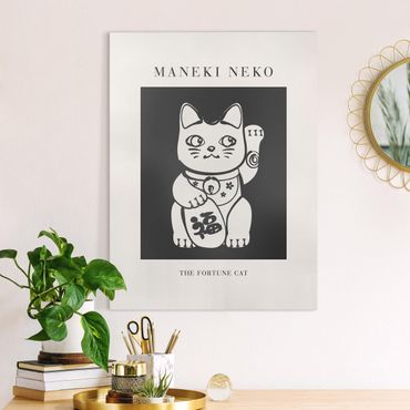 Stampa su tela - Maneki Neko - Il gatto della fortuna - Formato verticale 3:4