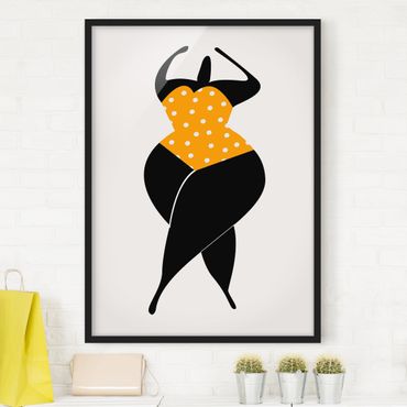 Poster con cornice - Miss Dance in giallo