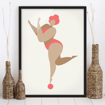 Poster con cornice - Miss Dance in rosa