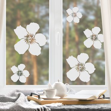Adesivo per finestre - no.UL476 Hibiscus Flowers
