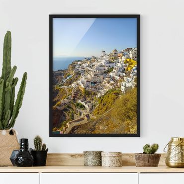 Poster con cornice - Oia a Santorini