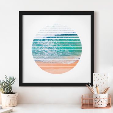 Poster con cornice - Oceano in un cerchio