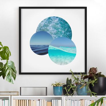 Poster con cornice - Oceani in un cerchio