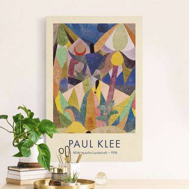 Quadro su tela naturale - Paul Klee - Delicato paesaggio tropicale - Edizione museo - Formato verticale 2:3