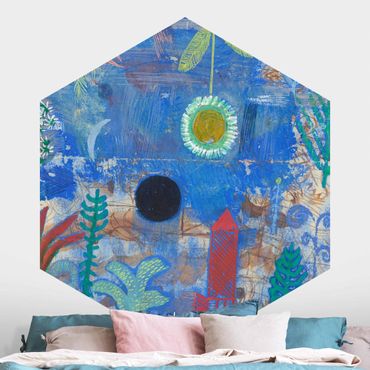 Carta da parati esagonale adesiva con disegni - Paul Klee - Paesaggio sommerso