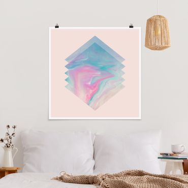 Poster - Acqua rosa di marmo
