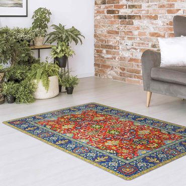 Tappeti  - Splendido tappeto persiano in blu e rosso