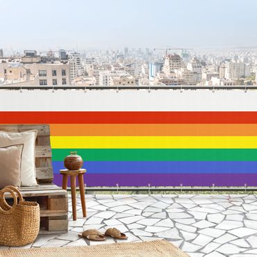 Telo frangivista per balcone - Strisce arcobaleno