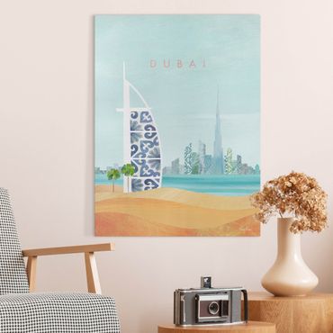 Stampa su tela - Poster di viaggio - Dubai - Formato verticale 3:4