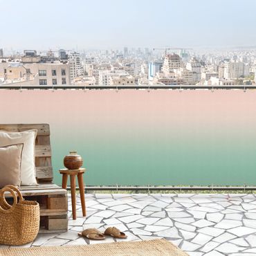 Telo frangivista per balcone - Gradiente rosa-verde