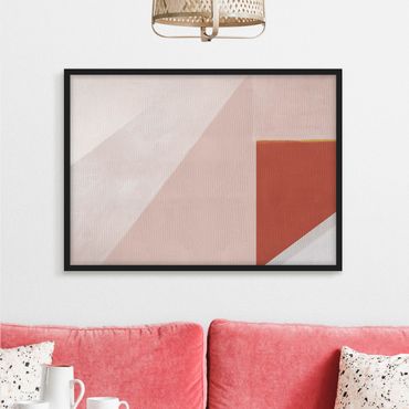 Poster con cornice - Geometria rosa