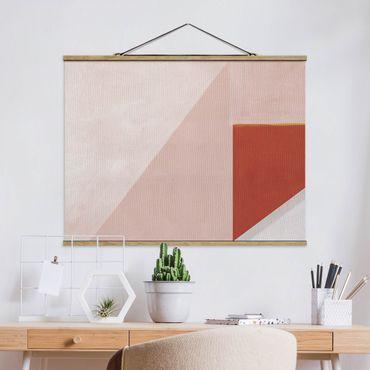 Foto su tessuto da parete con bastone - Geometria rosa - Orizzontale 4:3