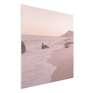 Stampa su Forex - Spiaggia oro rosa - Quadrato 1:1