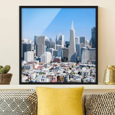 Poster con cornice - Skyline di San Francisco
