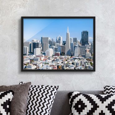Poster con cornice - Skyline di San Francisco