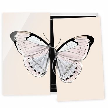 Coprifornelli - Farfalla su beige