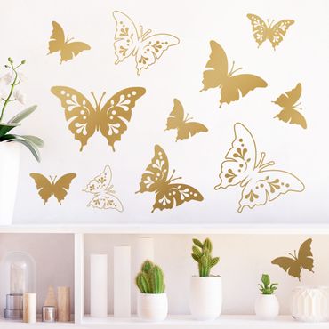 Adesivo murale - Farfalle ornamenti decorativi