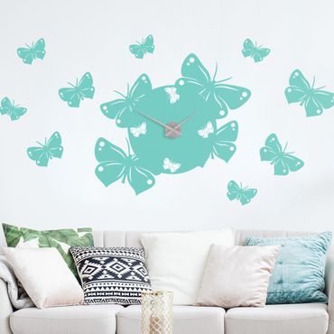 Adesivo murale orologio - farfalla Suhr