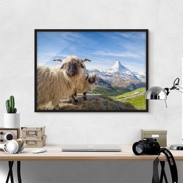 Poster con cornice - Negozio nasale nero di Zermatt