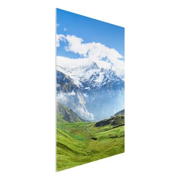 Stampa su Forex - Panorama delle Alpi svizzere - Formato verticale 2:3