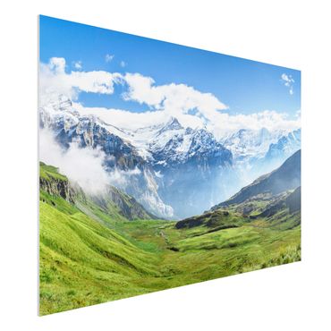 Stampa su Forex - Panorama delle Alpi svizzere - Formato orizzontale 3:2