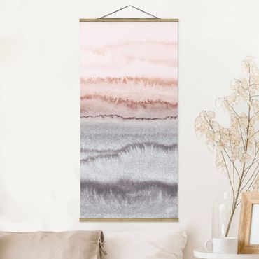 Foto su tessuto da parete con bastone - Gioco di colori fragore delle onde nella nebbia - Verticale 1:2